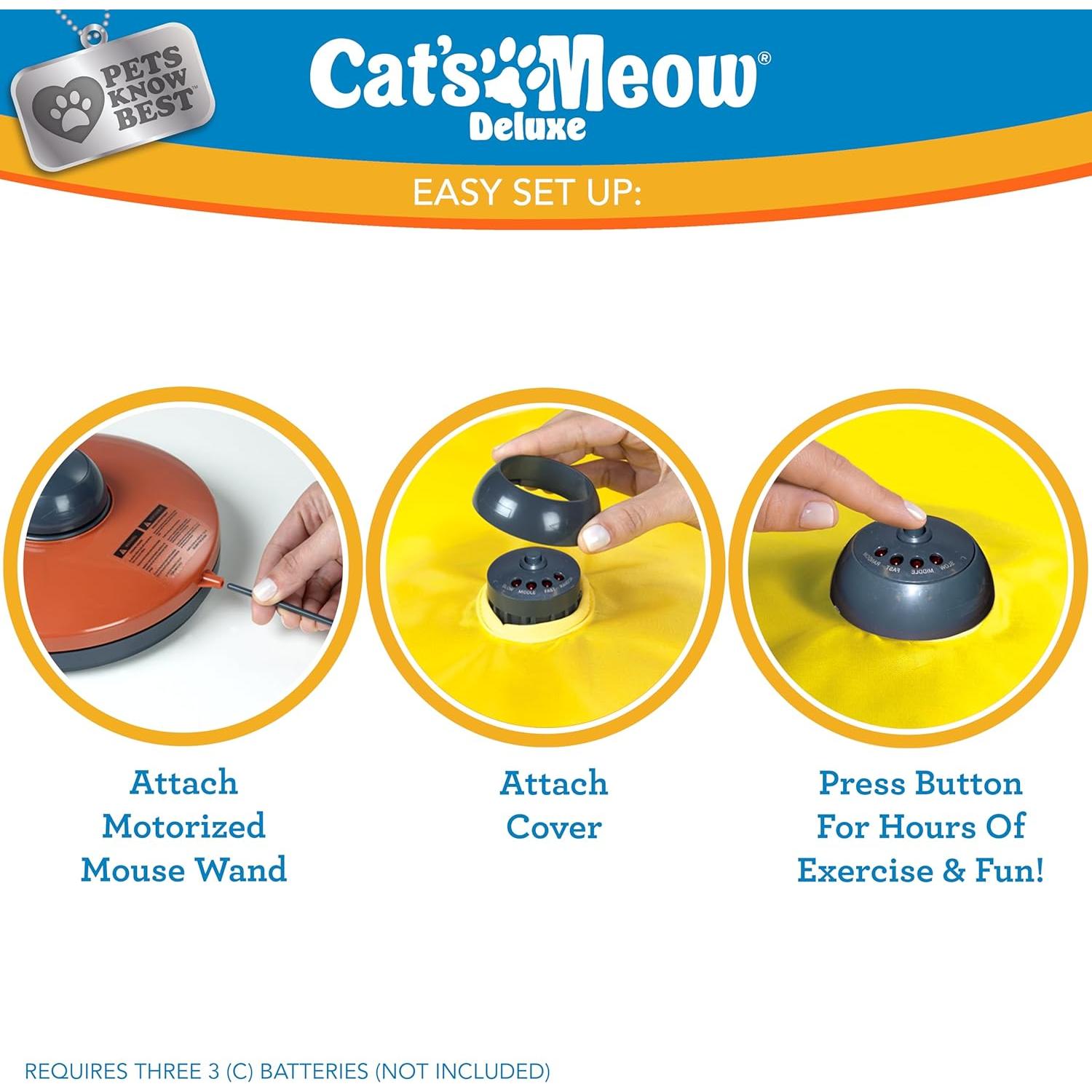 Juguete Interactivo para Gatos El Gato Maullador - Varita Motorizada