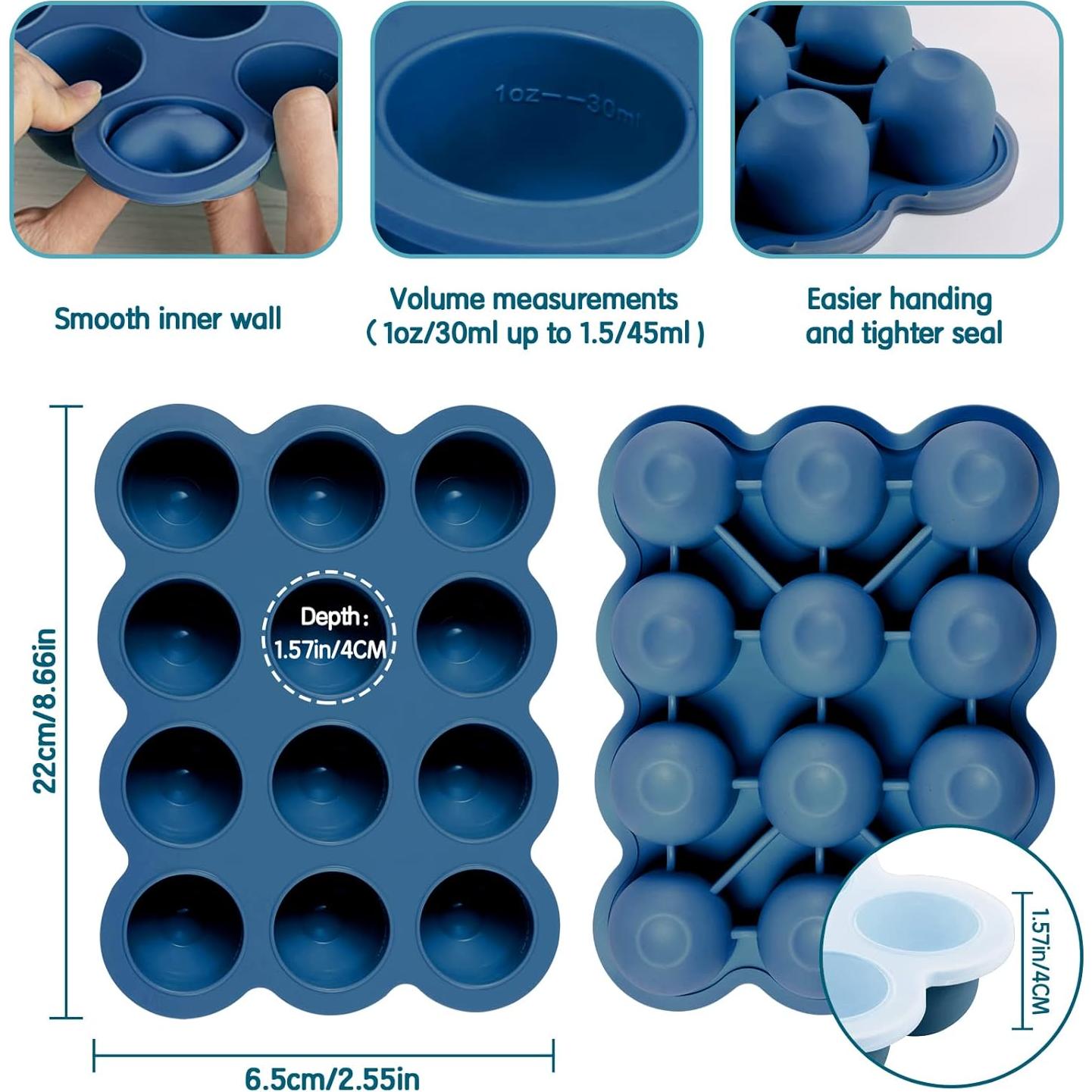 Contenedor de Almacenamiento para Bebés HIWOOD 12x44ml Silicona