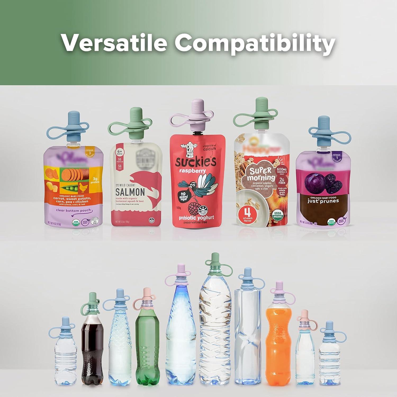 Pico de Silicona Multifuncional Haakaa - 2 Unidades Rosa y Lavanda