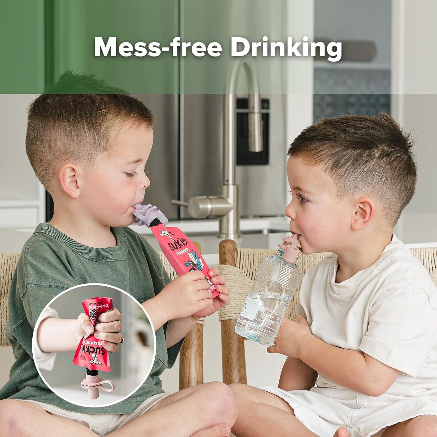 Pico de Silicona Multifuncional Haakaa - 2 Unidades Rosa y Lavanda