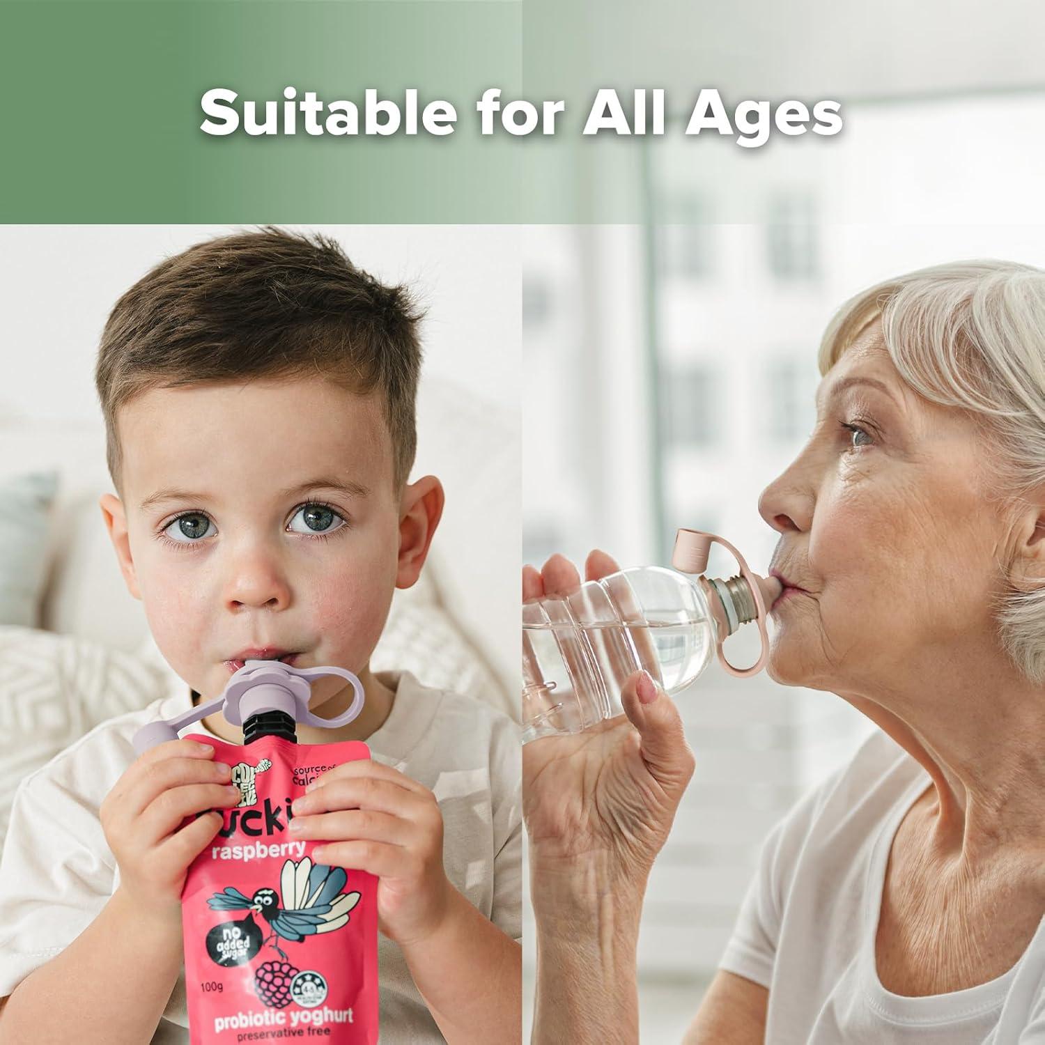 Pico de Silicona Multifuncional Haakaa - 2 Unidades Rosa y Lavanda