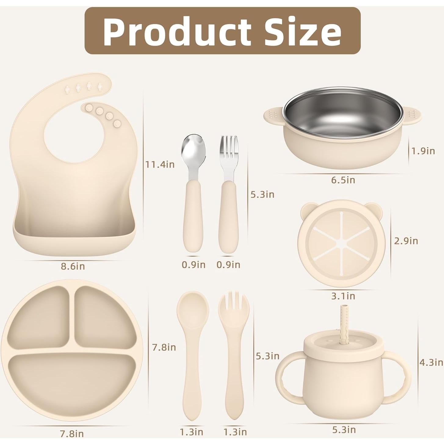 Conjunto de Alimentación para Bebés 27 Piezas Hepotk Silicona