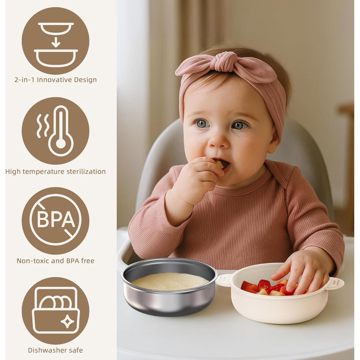 Conjunto de Alimentación para Bebés 27 Piezas Hepotk Silicona