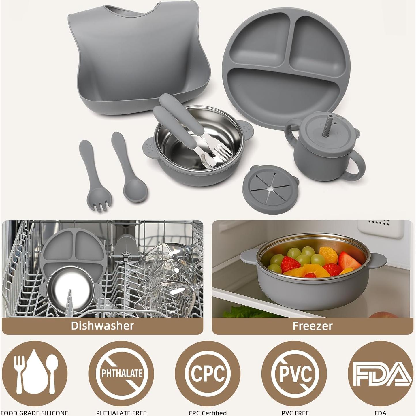 Conjunto de Alimentación para Bebés 27 Piezas Hepotk Silicona