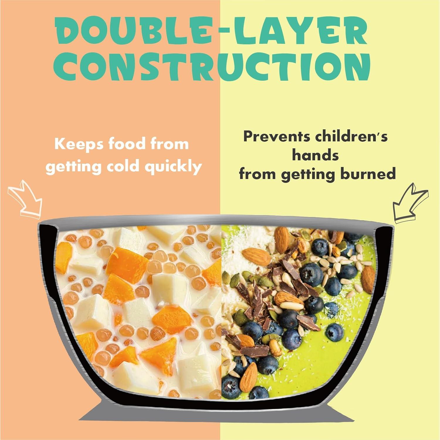 Tazón de Succión MR. CHOU Acero Inoxidable 18/8 Gris 381g