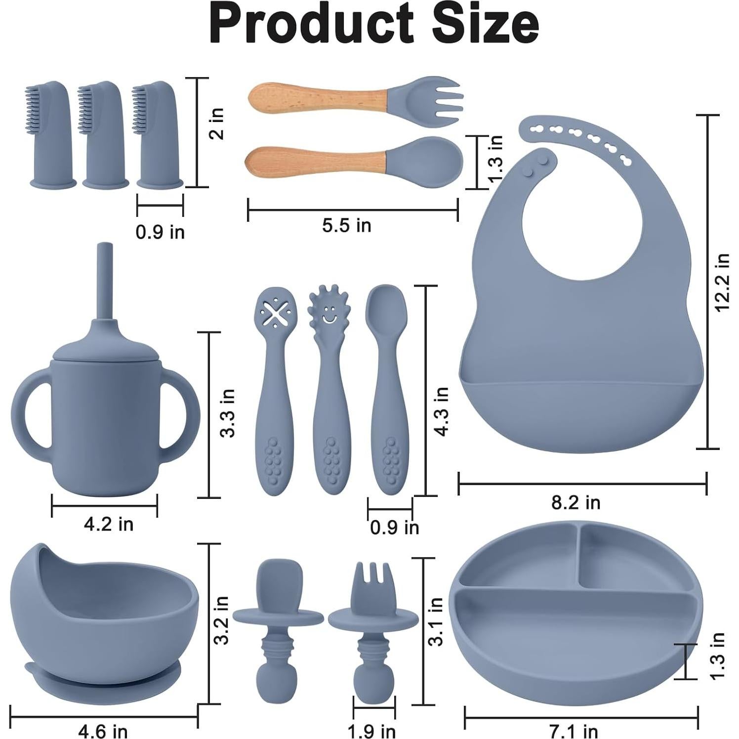 Juego de Alimentación Guiada para Bebés 14 Pzs Little Rawr
