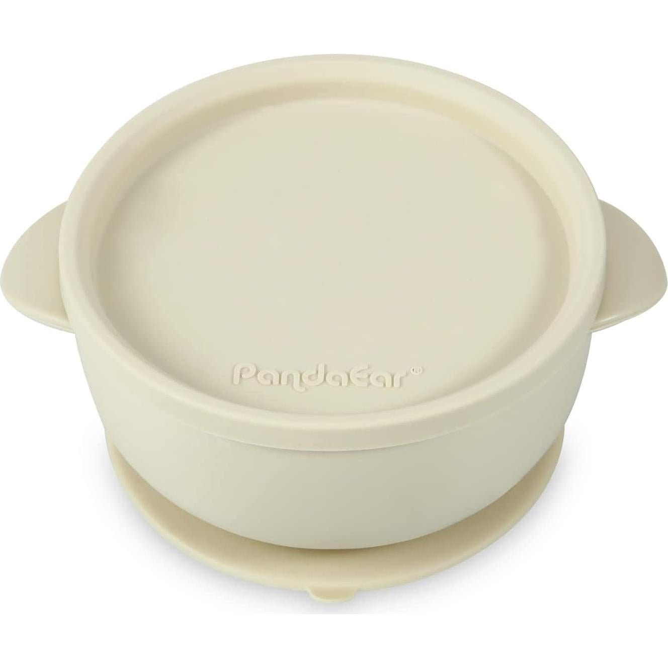 Tazones de Silicona PandaEar 3 Piezas con Succión Rosa Lino