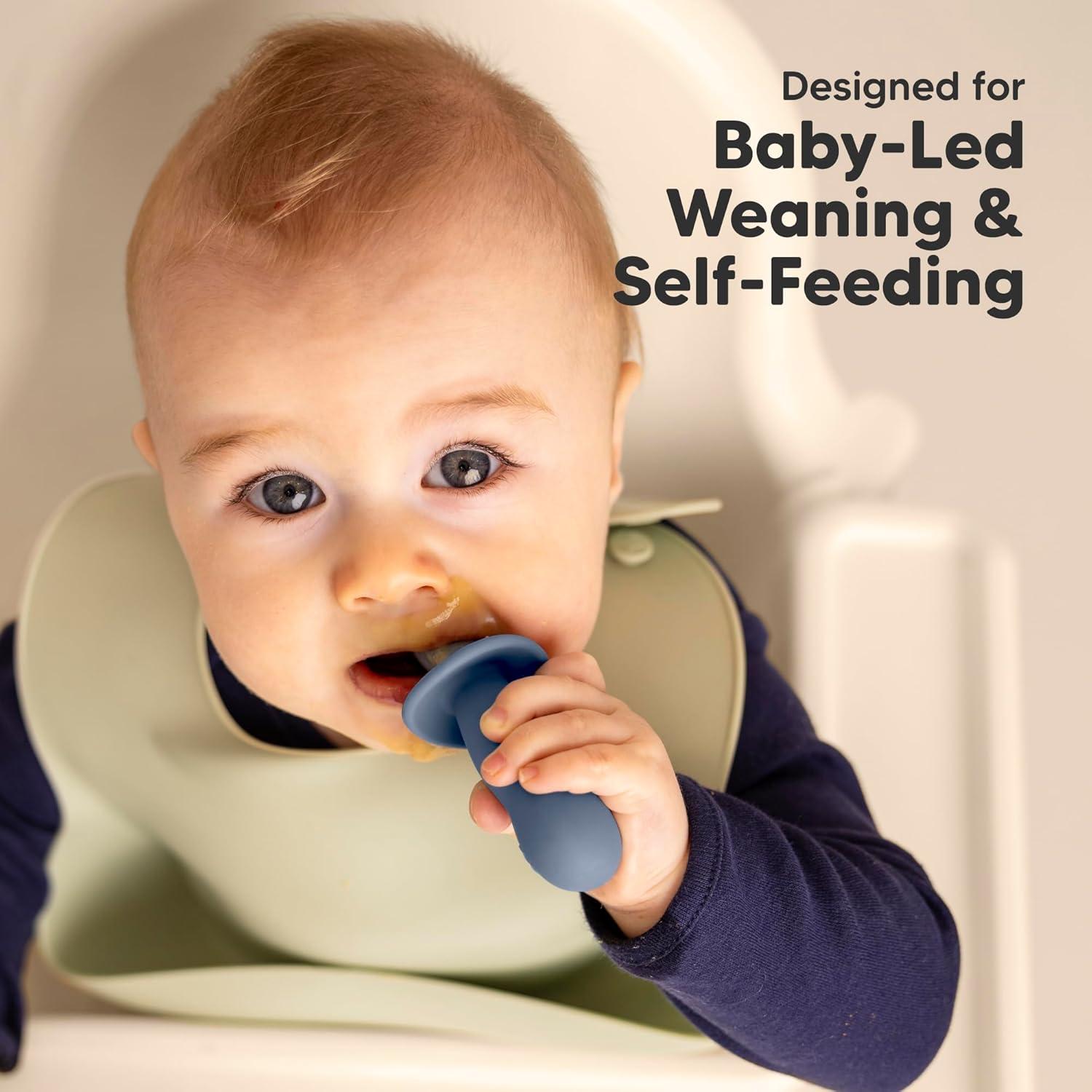 Set de Cucharas y Tenedores de Silicona KeaBabies 4 Piezas