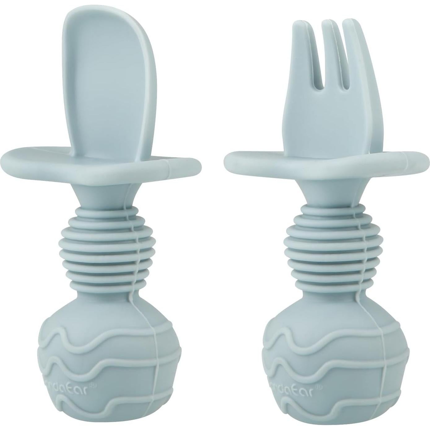 Cucharas de Silicona PandaEar 6 Piezas para Bebés 6-12 Meses