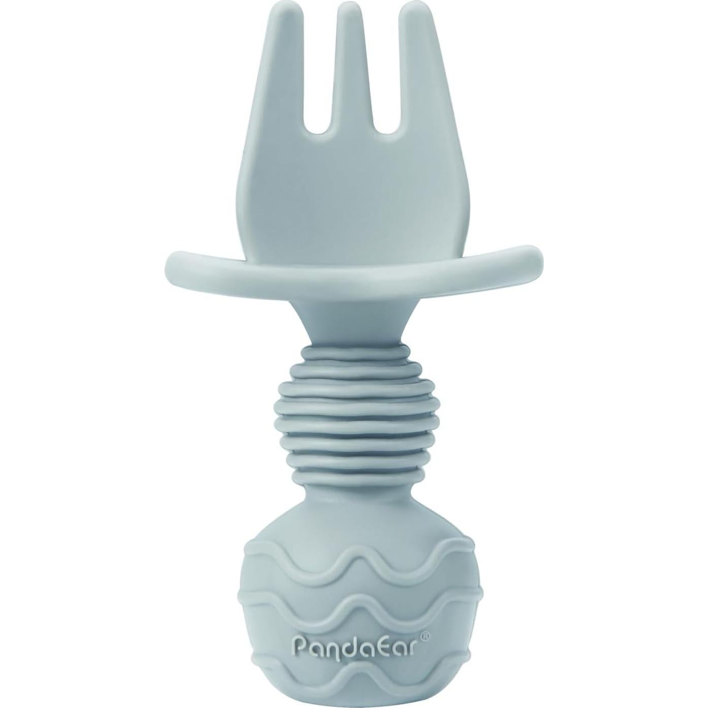 Cucharas de Silicona PandaEar 6 Piezas para Bebés 6-12 Meses