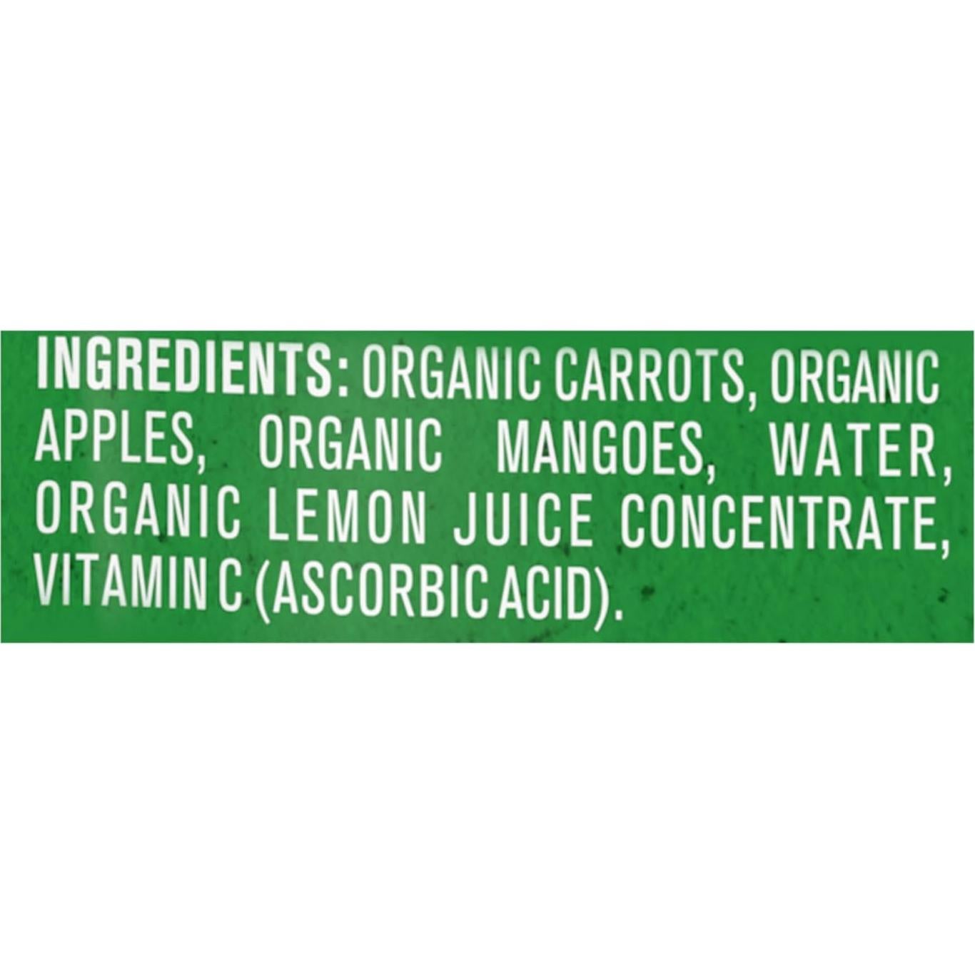 Pouches de Comida para Bebés Orgánica Gerber 2da Comida Zanahoria Manzana Mango 12x99g