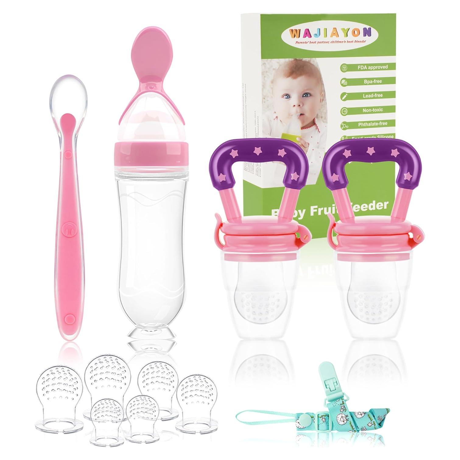 Chupete de Alimentos WAJIAYON Rosa - Silicona para Bebés