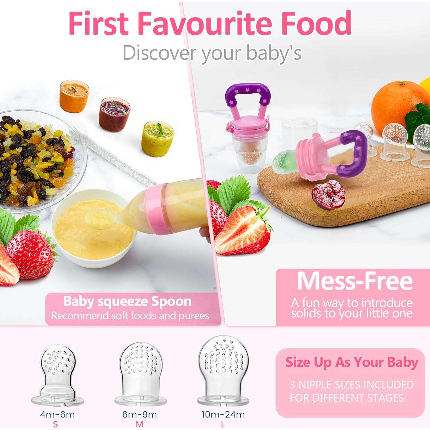 Chupete de Alimentos WAJIAYON Rosa - Silicona para Bebés