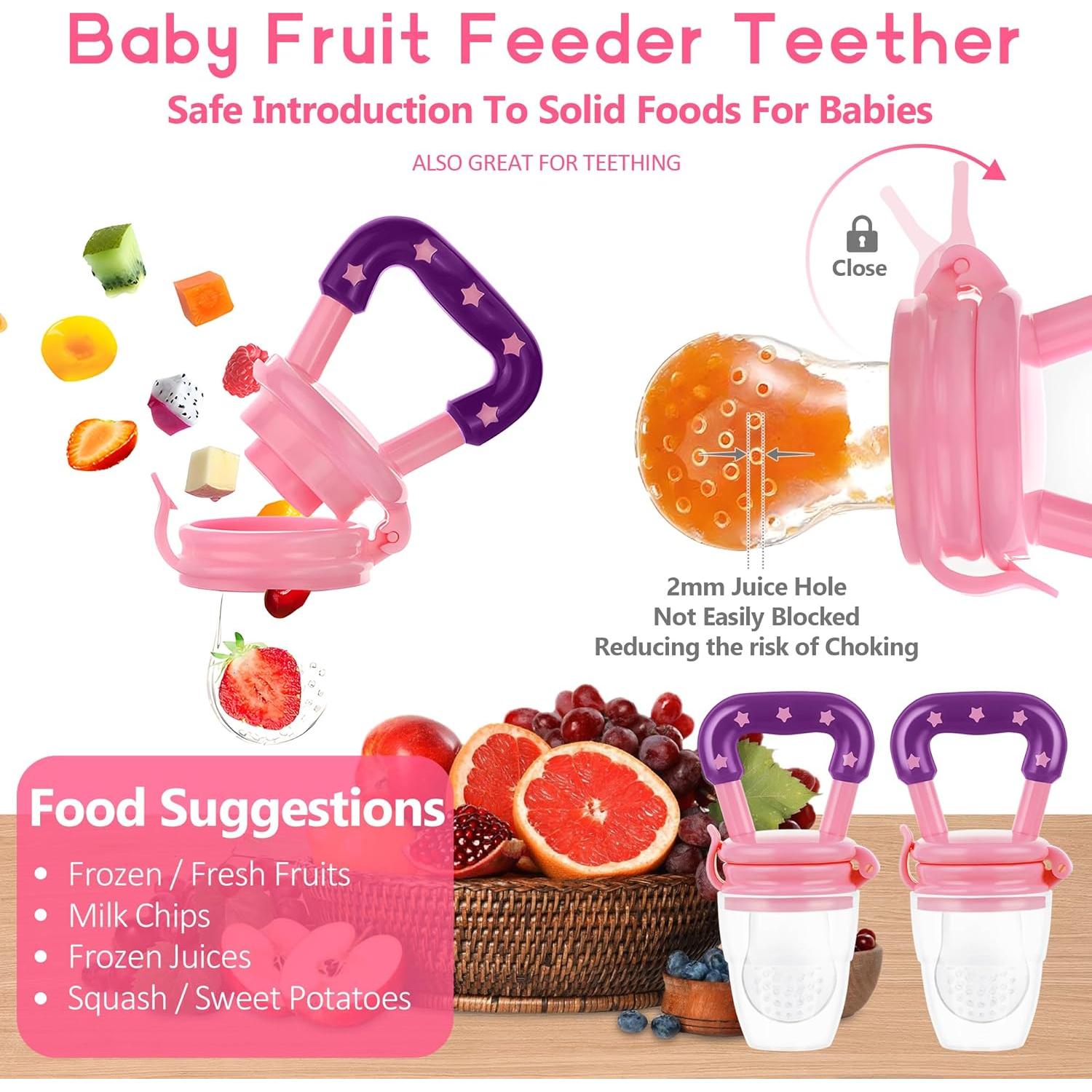 Chupete de Alimentos WAJIAYON Rosa - Silicona para Bebés