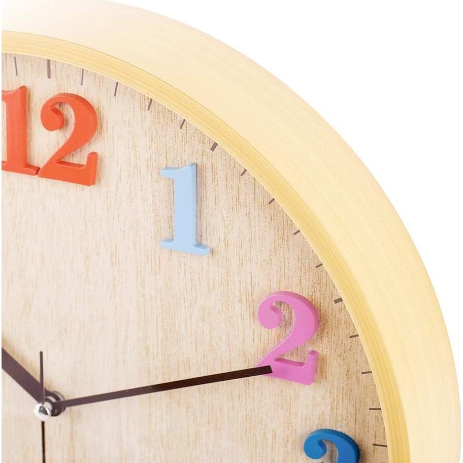 Reloj de Pared Silencioso Topkey 30.5 cm Colorido 3D