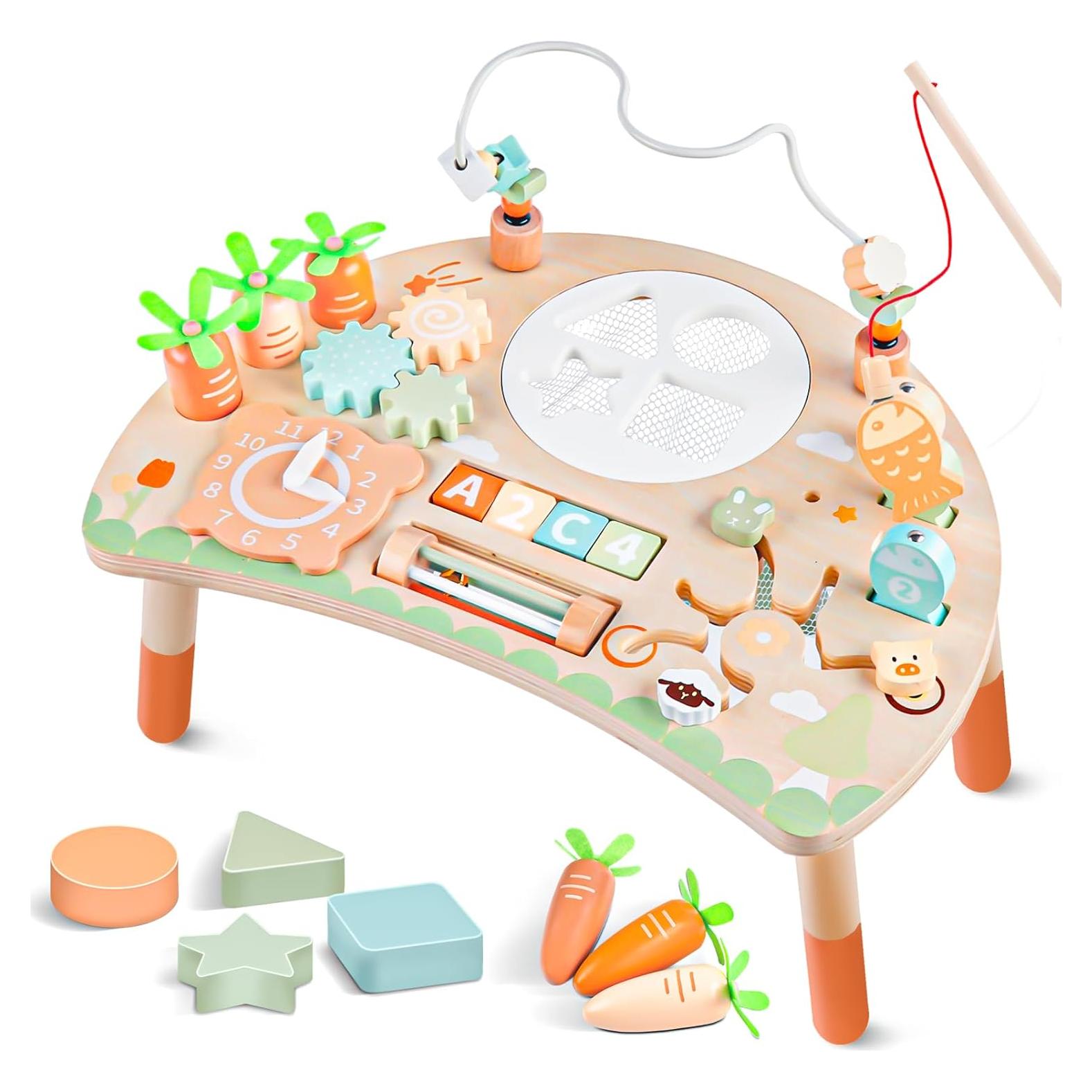 Mesa de Actividades Montessori Hewaurorion 9-en-1 para Niños