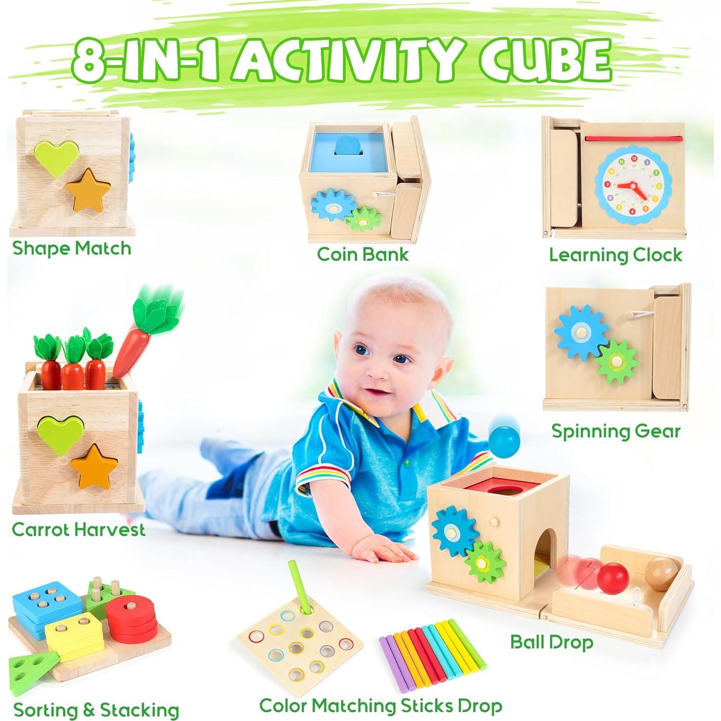 Juguetes Montessori de Madera 8-en-1 ShenZhen MaxLink