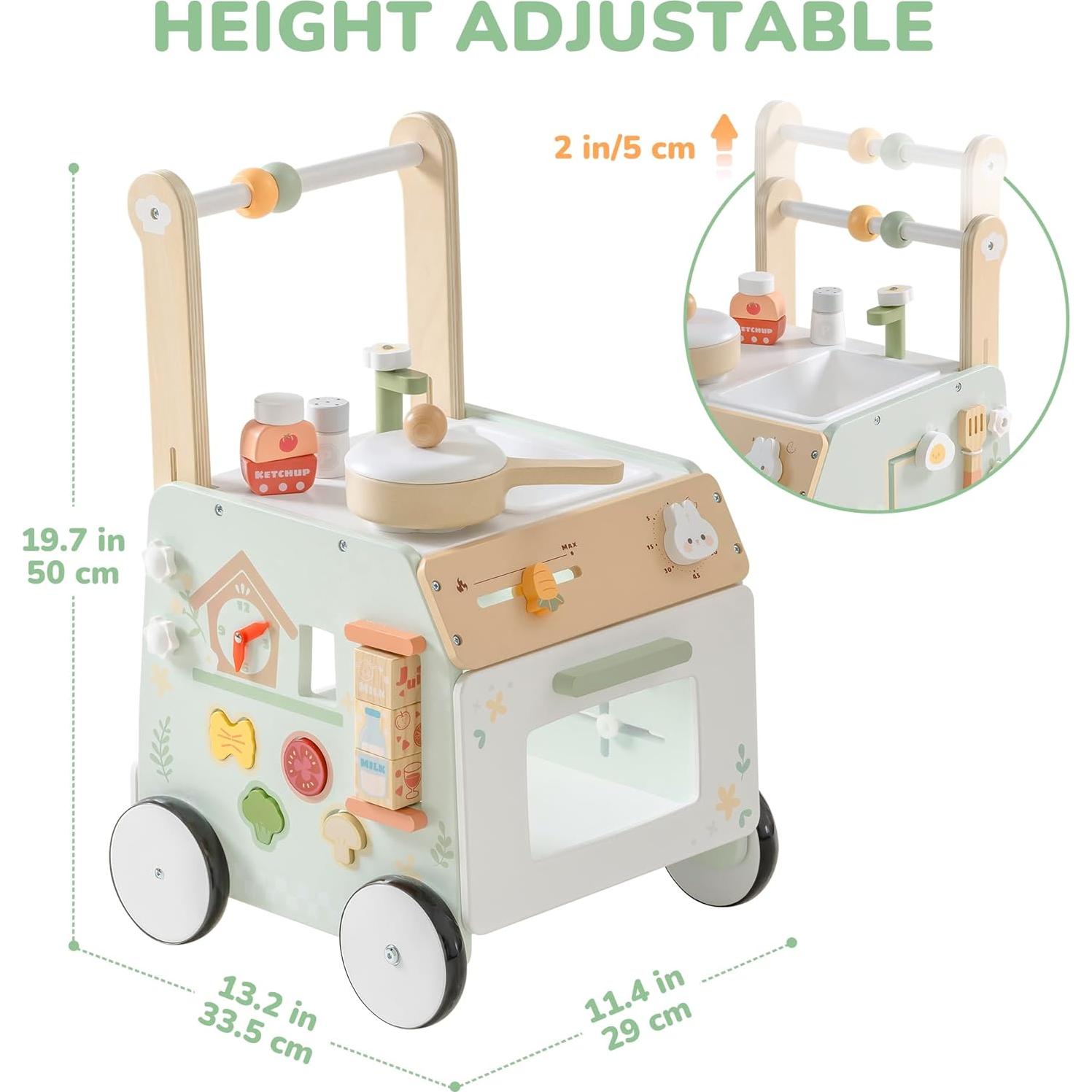 Andador para Bebés ROBOTIME con Actividades, Ajustable, 10+ Meses
