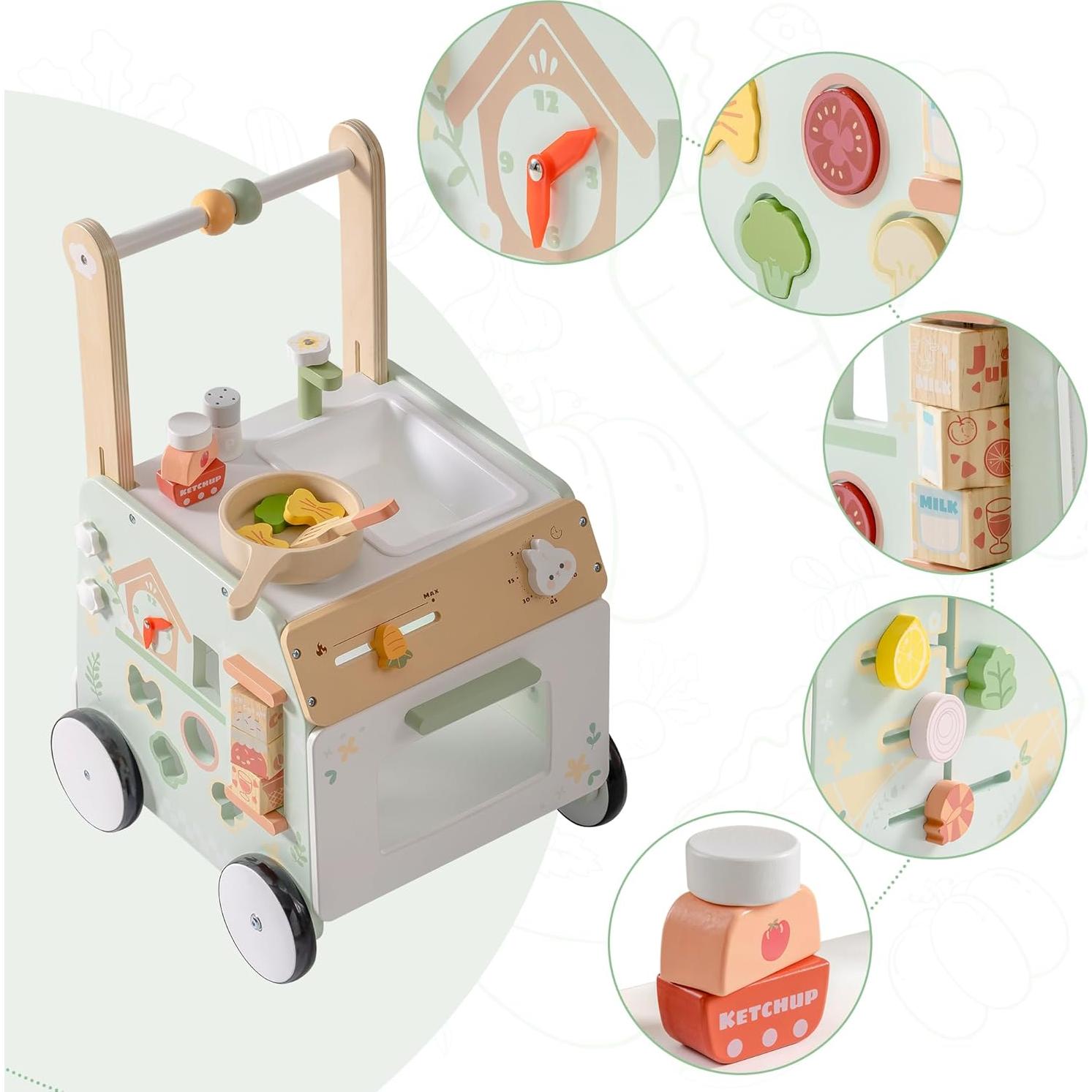 Andador para Bebés ROBOTIME con Actividades, Ajustable, 10+ Meses