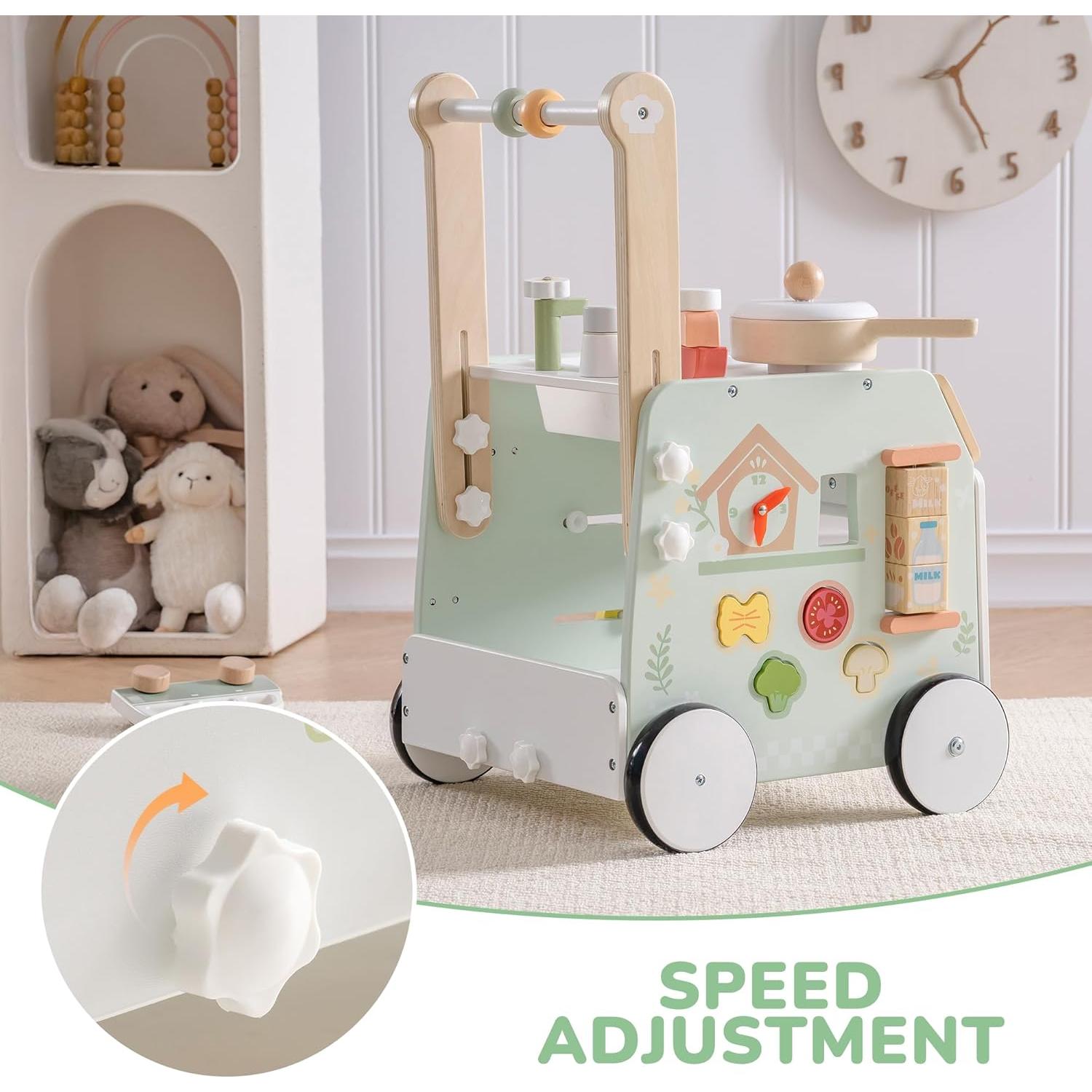 Andador para Bebés ROBOTIME con Actividades, Ajustable, 10+ Meses