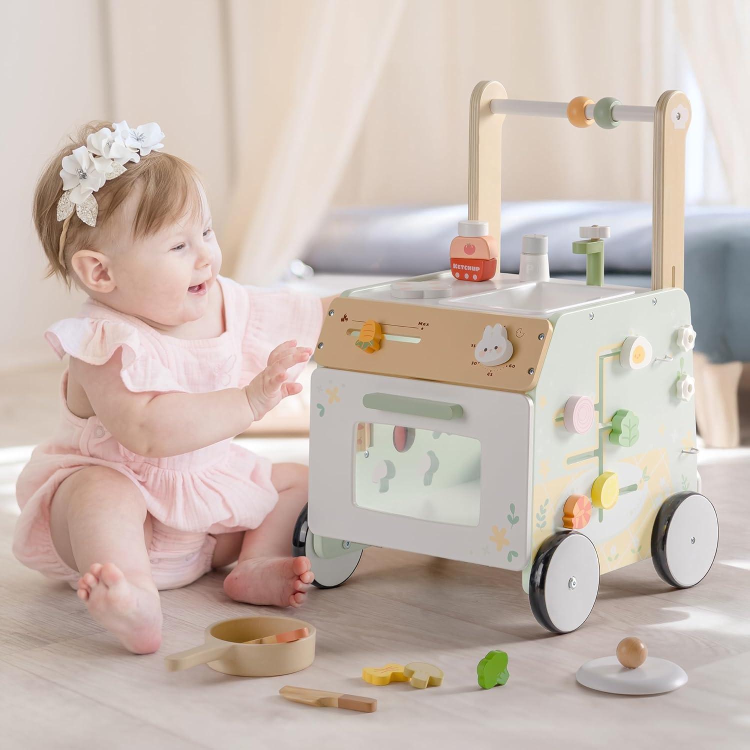 Andador para Bebés ROBOTIME con Actividades, Ajustable, 10+ Meses