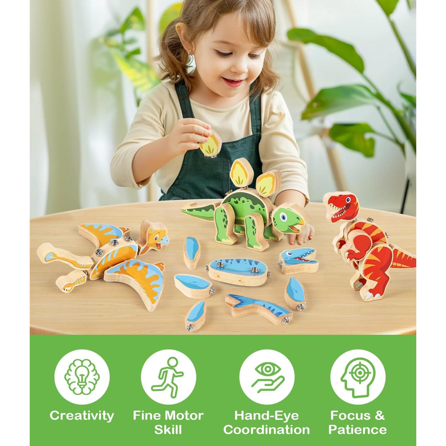 Juguete de Construcción de Dinosaurios GLEEHAPY - 30 Piezas