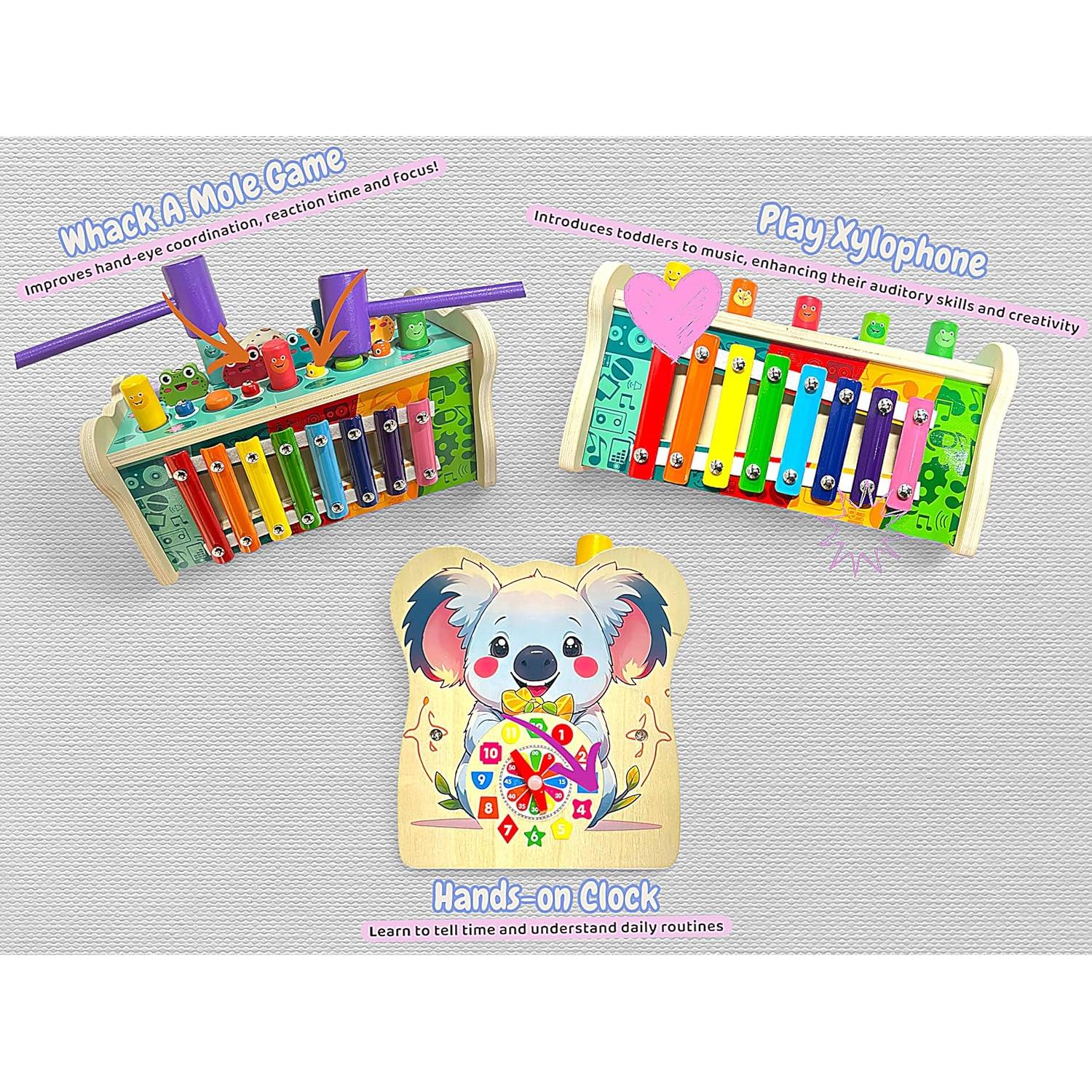 Juguete Montessori 6 en 1 JZ Planet - Martillo y Xilófono