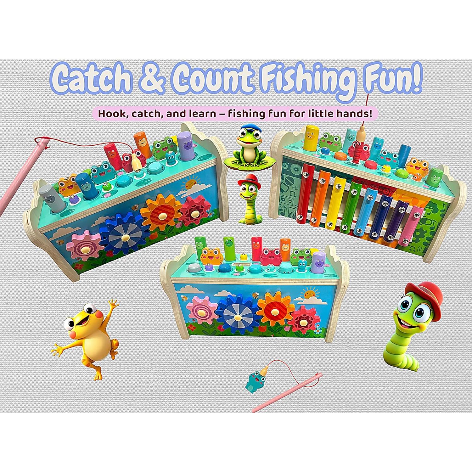 Juguete Montessori 6 en 1 JZ Planet - Martillo y Xilófono