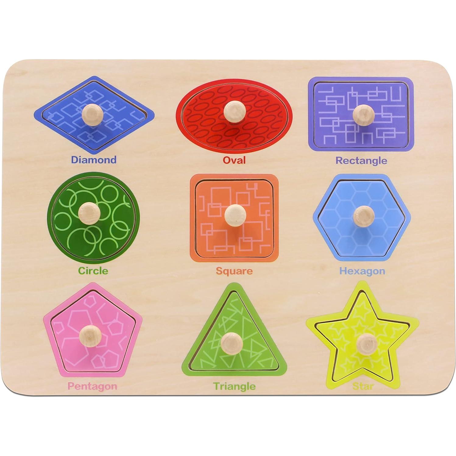 Rompecabezas de Formas de Madera Aile 30.5x22.9 cm