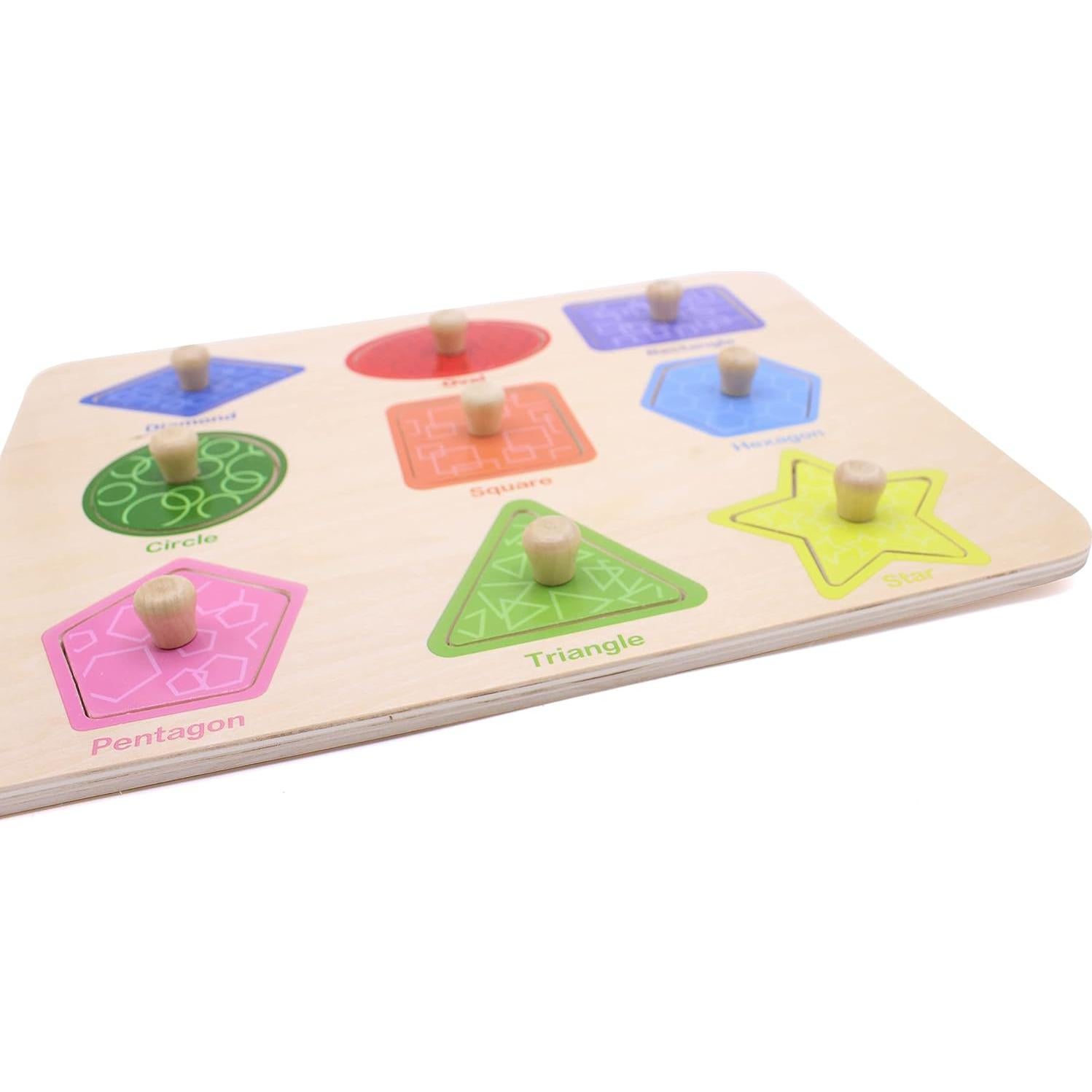 Rompecabezas de Formas de Madera Aile 30.5x22.9 cm