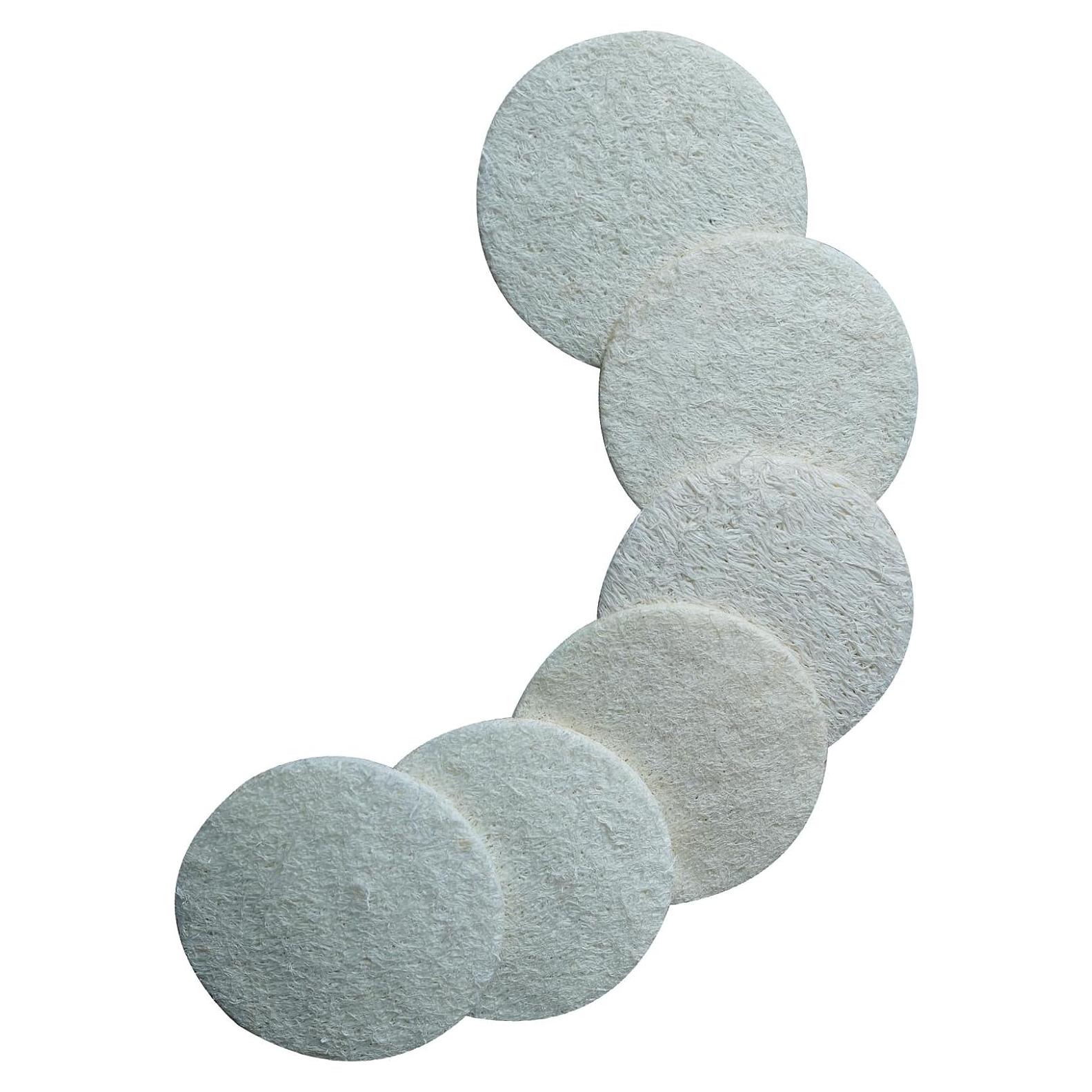 30 Almohadillas Exfoliantes de Lufa Rainlily 7CM Naturales