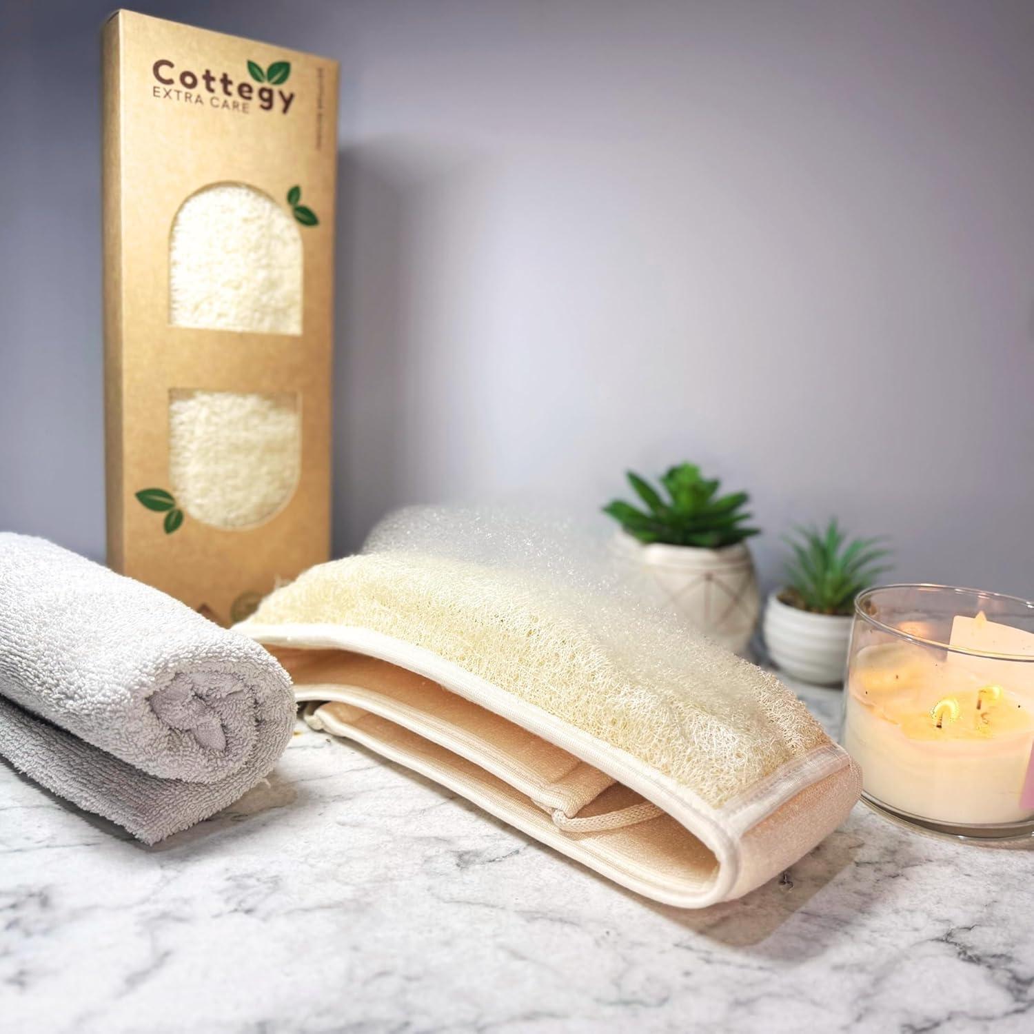 Esponja Exfoliante de Lufa Natural Cottegy para Espalda 81 cm