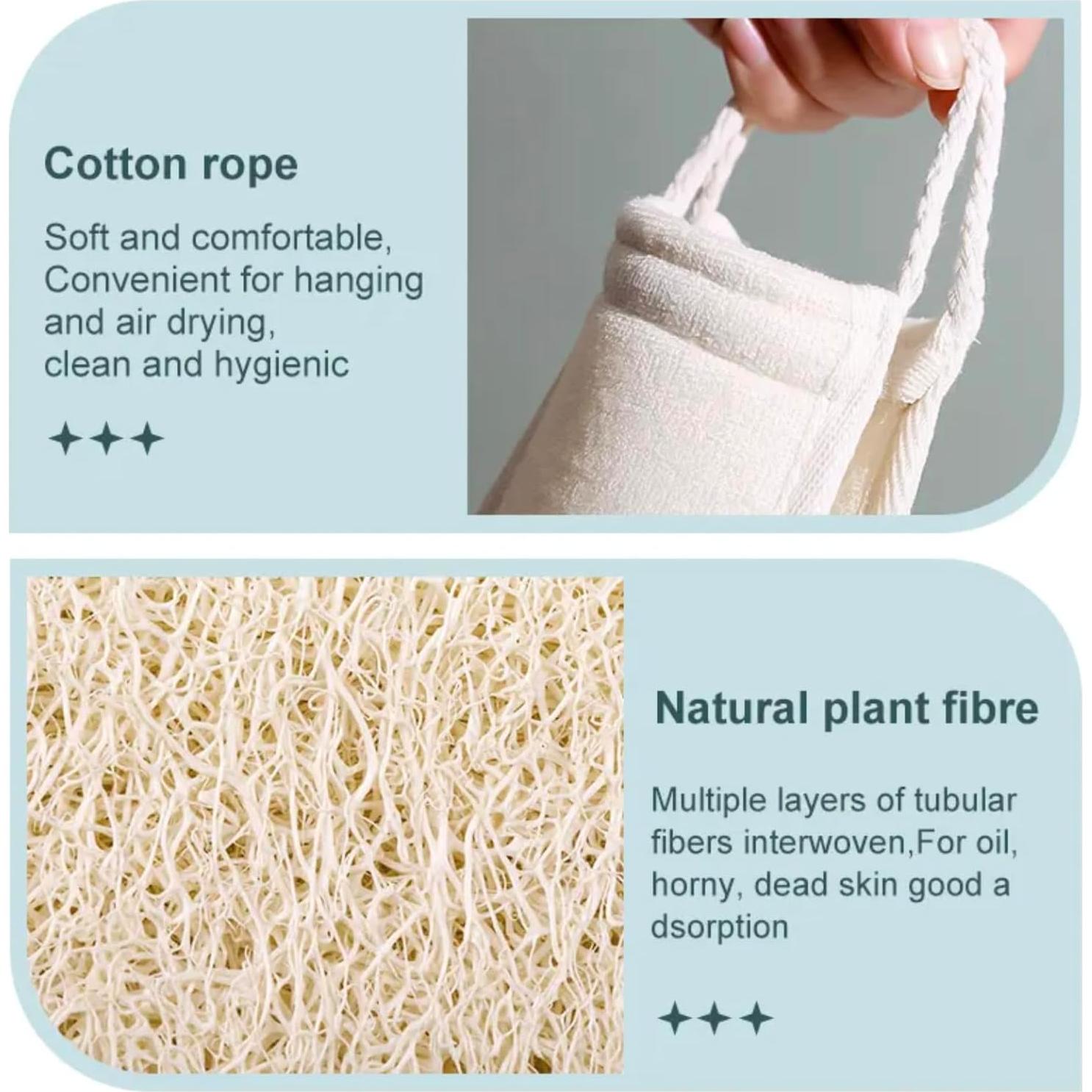 Esponja Exfoliante de Lufa Natural Cottegy para Espalda 81 cm