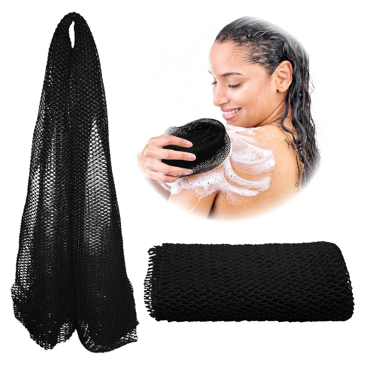 Esponja de Red Africana Adeton Negra Exfoliante 80cm