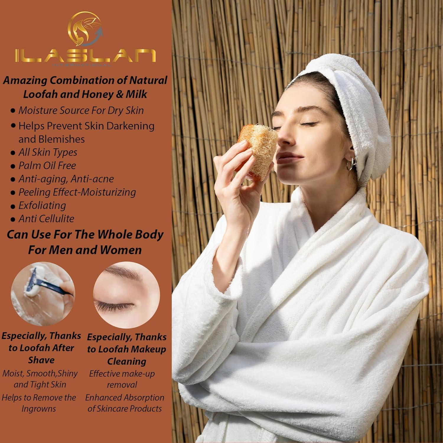 Jabón Exfoliante de Leche de Miel con Lufa Natural 258g