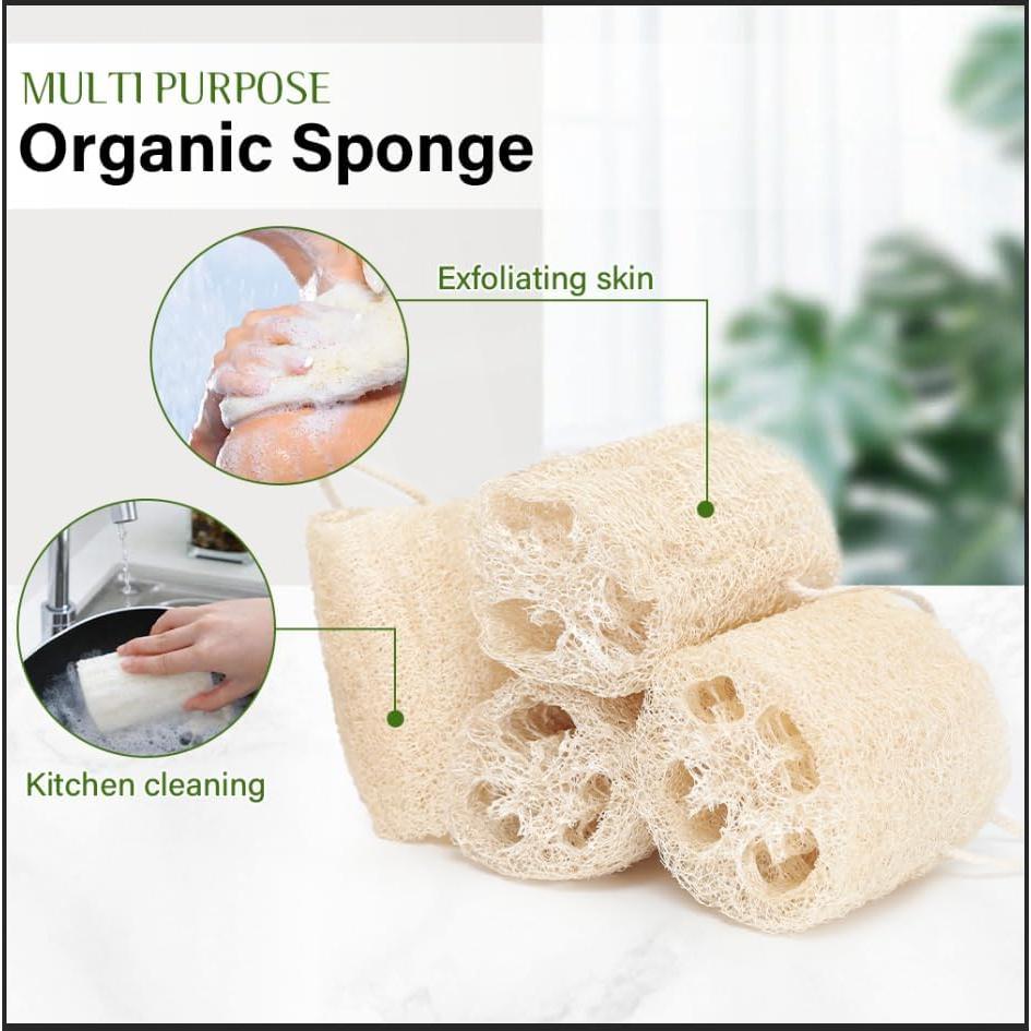 Esponja de Lufa Natural ShunQing 15.24 cm para Cocina y Baño