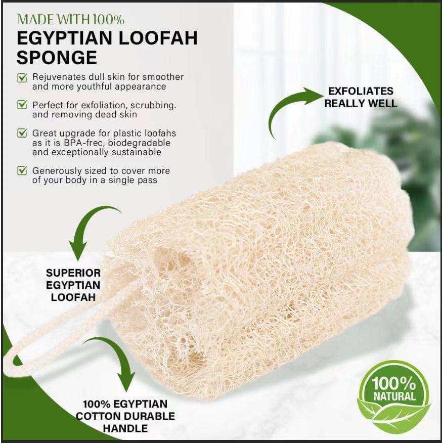 Esponja de Lufa Natural ShunQing 15.24 cm para Cocina y Baño