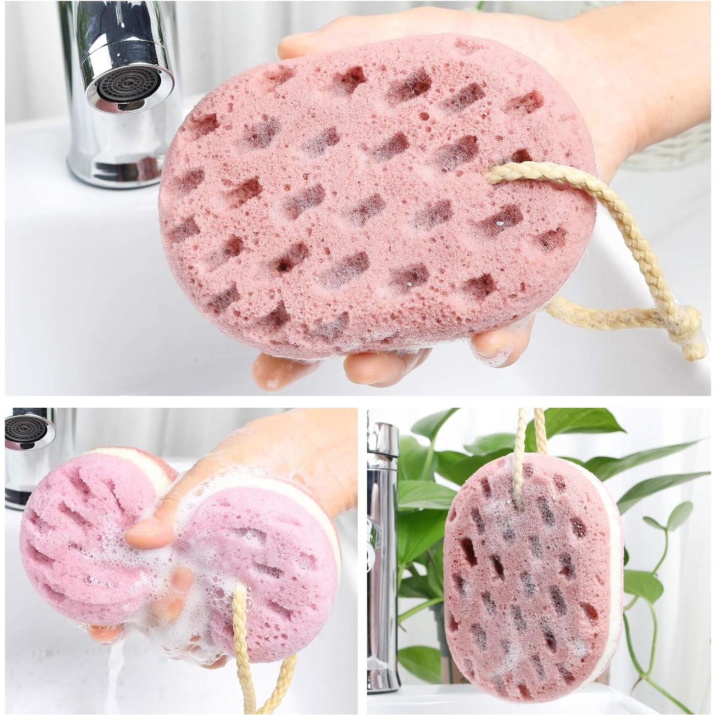 Esponjas de Baño Exfoliantes KECUCO - 3 Pcs para Adultos y Niños