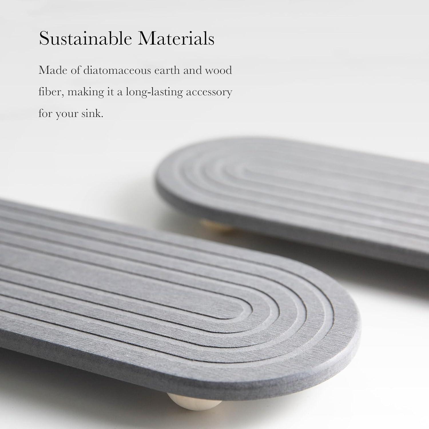 Organizador de Fregadero RIOMZY - Bandeja de Secado Rápido Gris