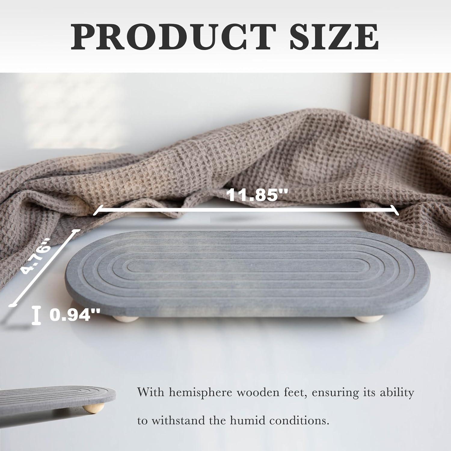 Organizador de Fregadero RIOMZY - Bandeja de Secado Rápido Gris