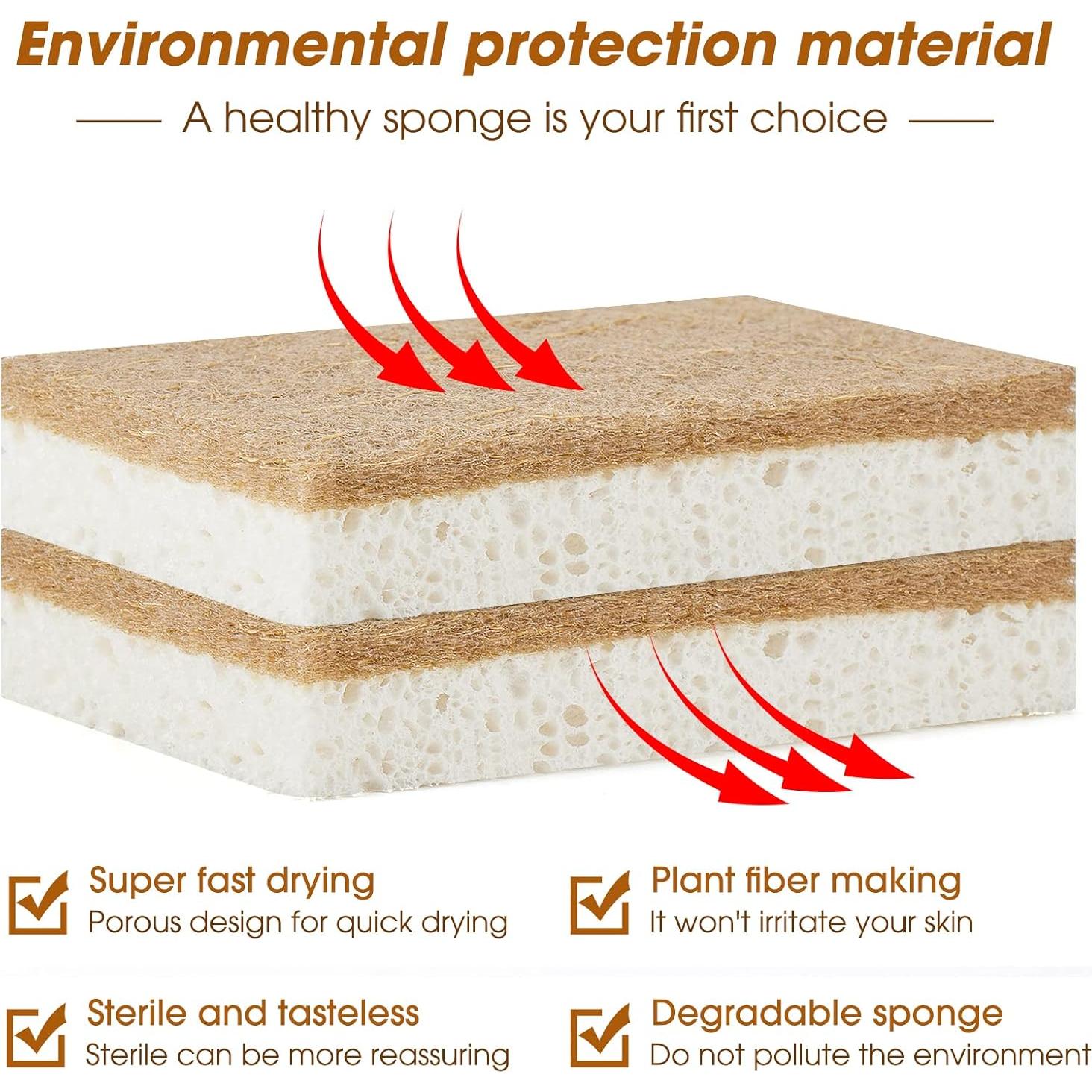 Paquete de 10 Esponjas Naturales GREENTH PRO - Fibra de Coco