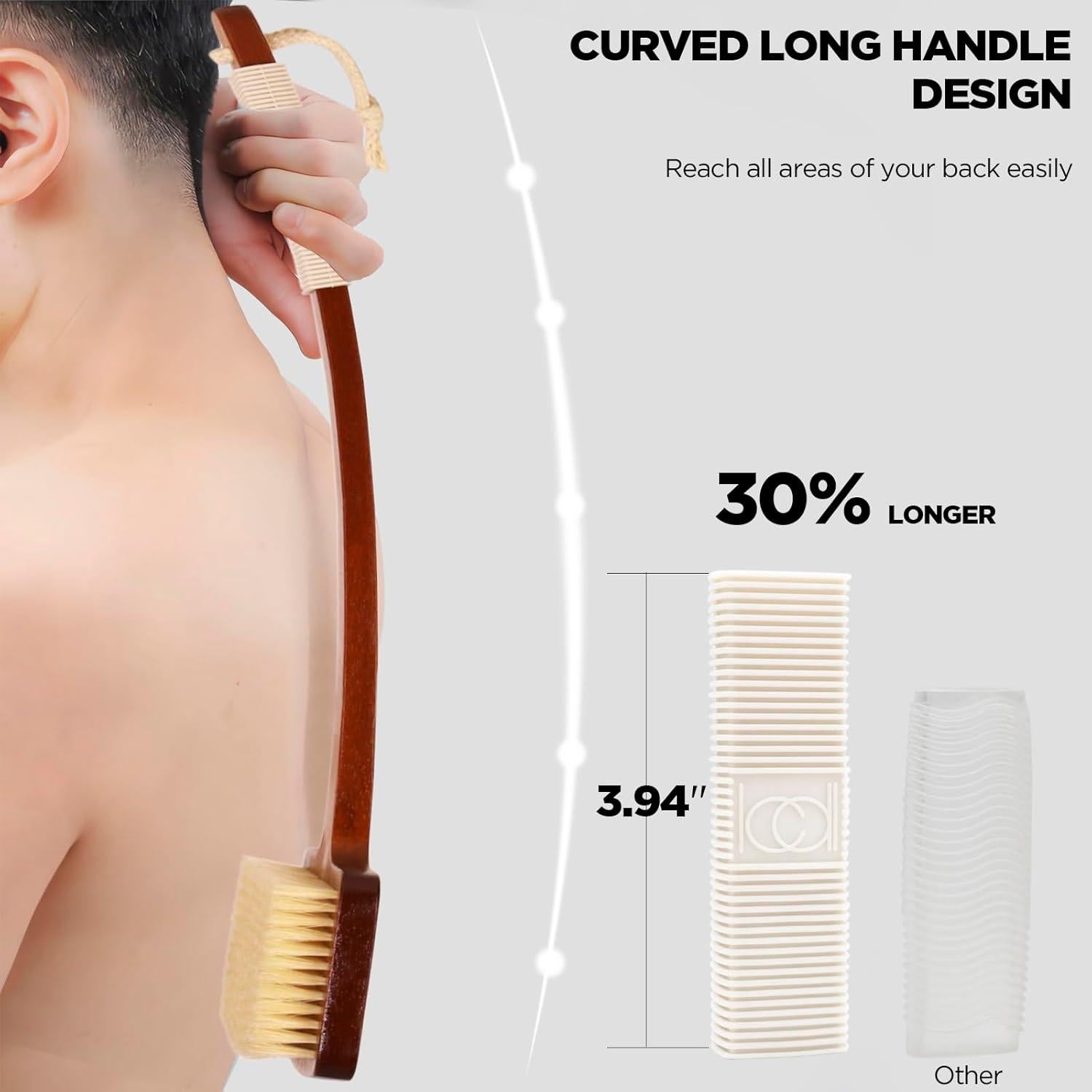 Set de Exfoliación ICANdOIT con Cepillo de Espalda y Guante Facial