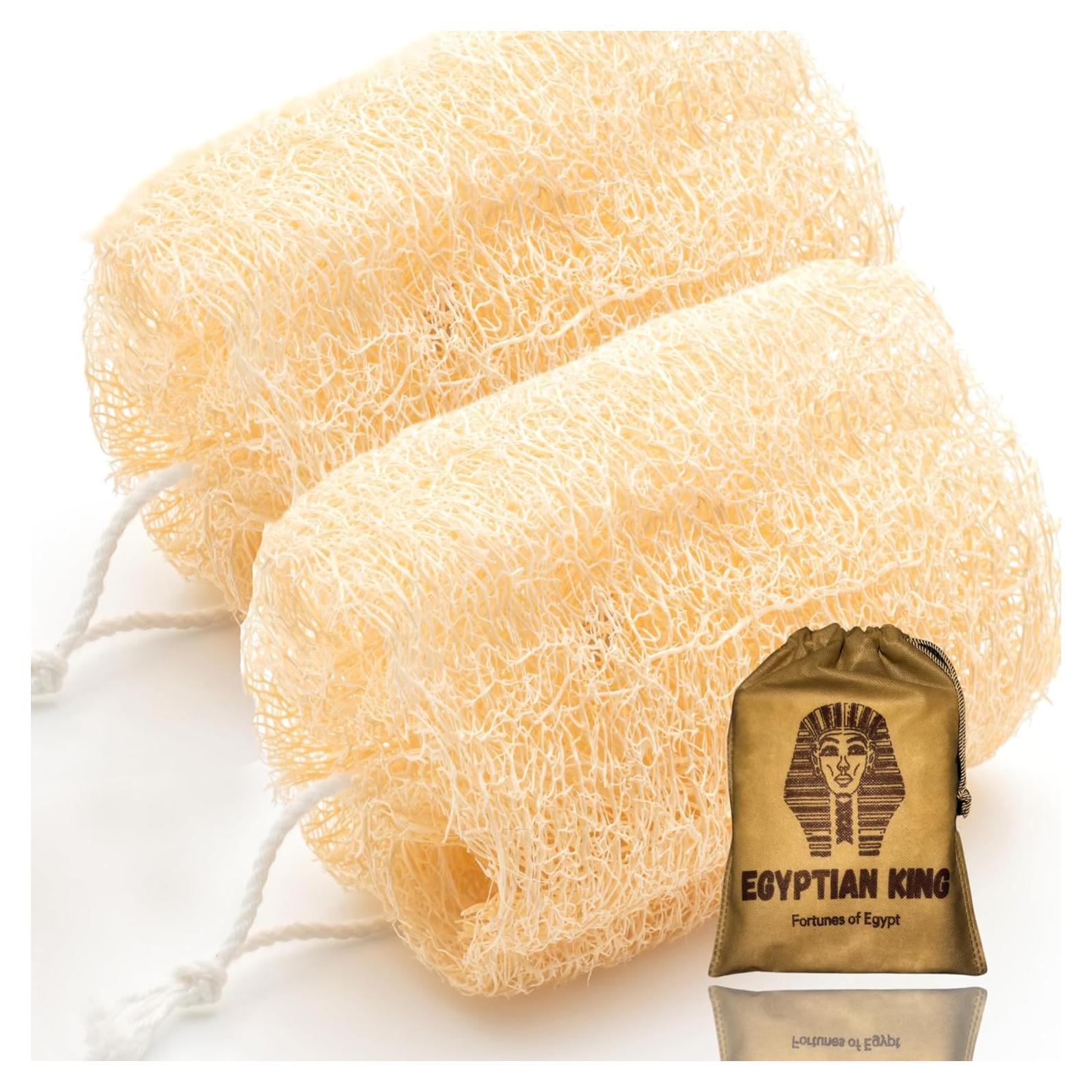 Esponjas de Luffa Natural Egipcia Orgánica Rey Egipcio - 2 Unidades