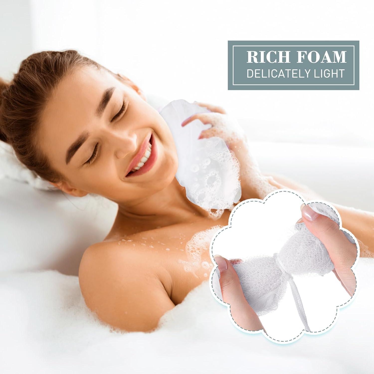 Esponjas de Baño Loofah Sunnyray 200 Pcs Suaves 20g Blancas