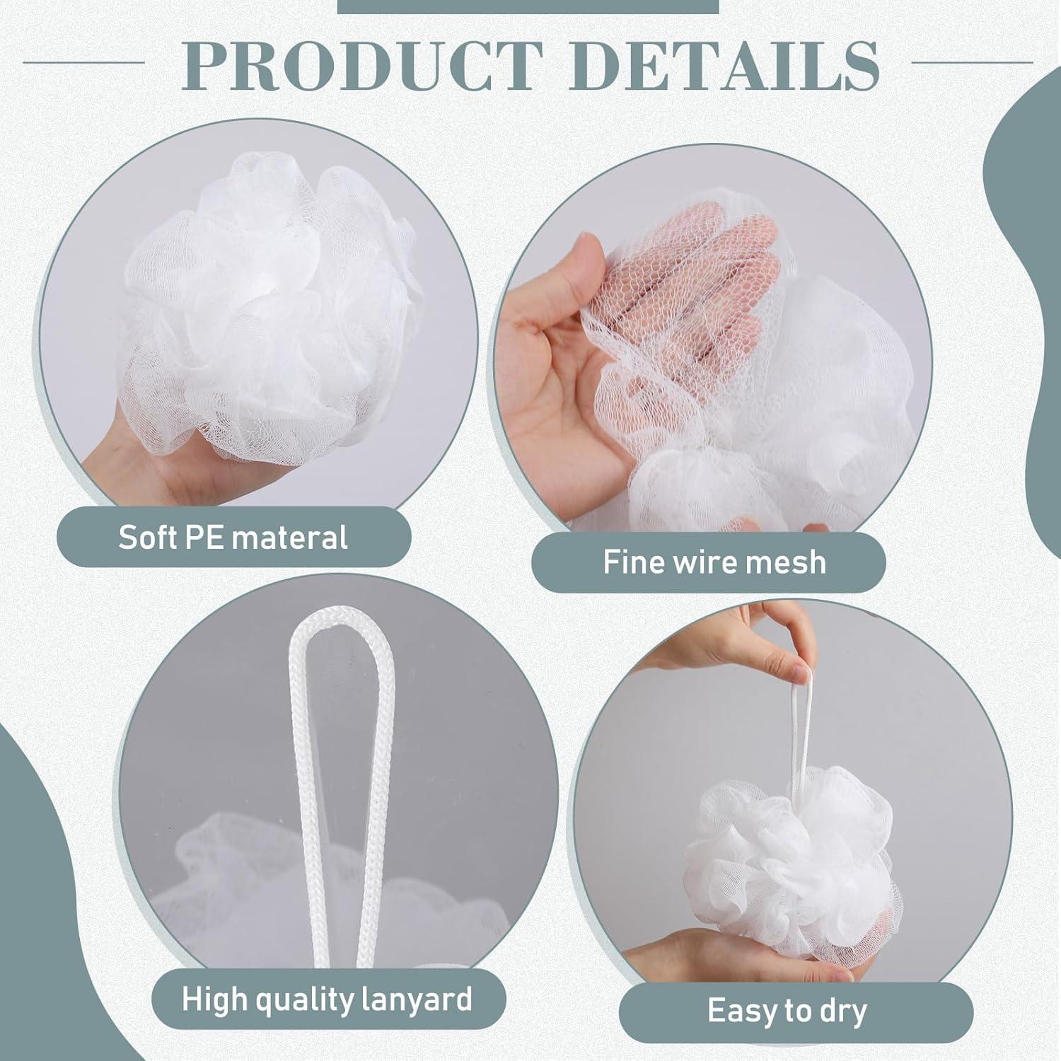 Esponjas de Baño Loofah Sunnyray 200 Pcs Suaves 20g Blancas