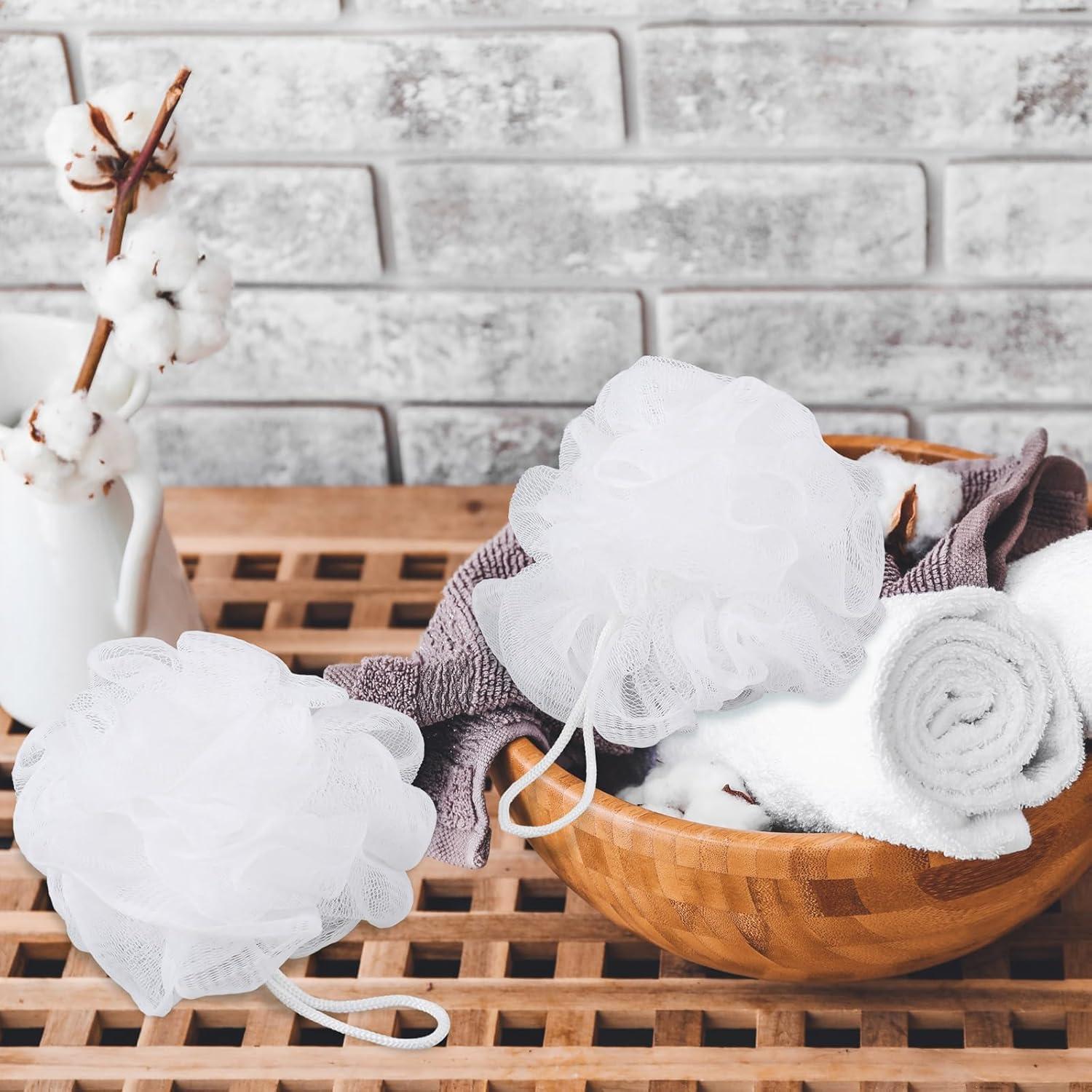 Esponjas de Baño Loofah Sunnyray 200 Pcs Suaves 20g Blancas