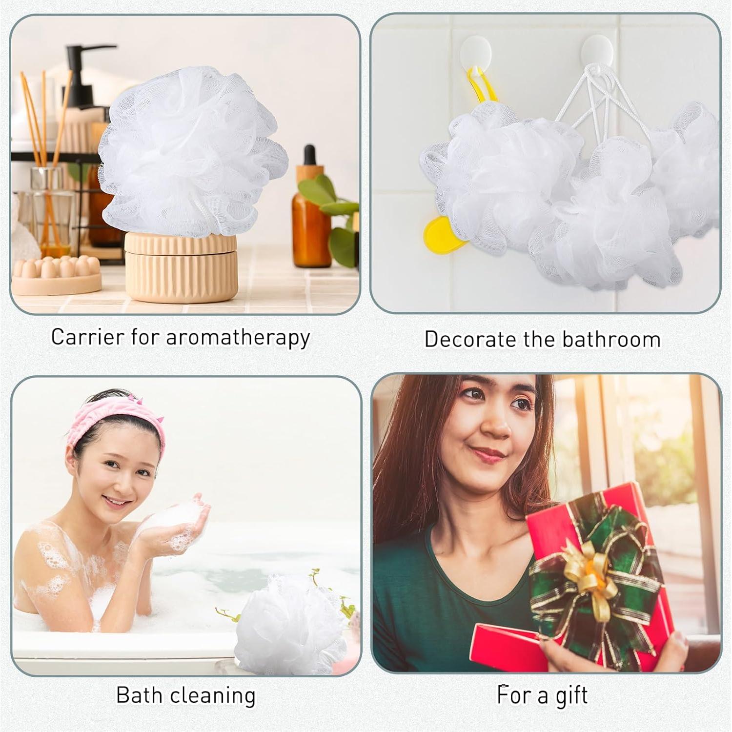 Esponjas de Baño Loofah Sunnyray 200 Pcs Suaves 20g Blancas