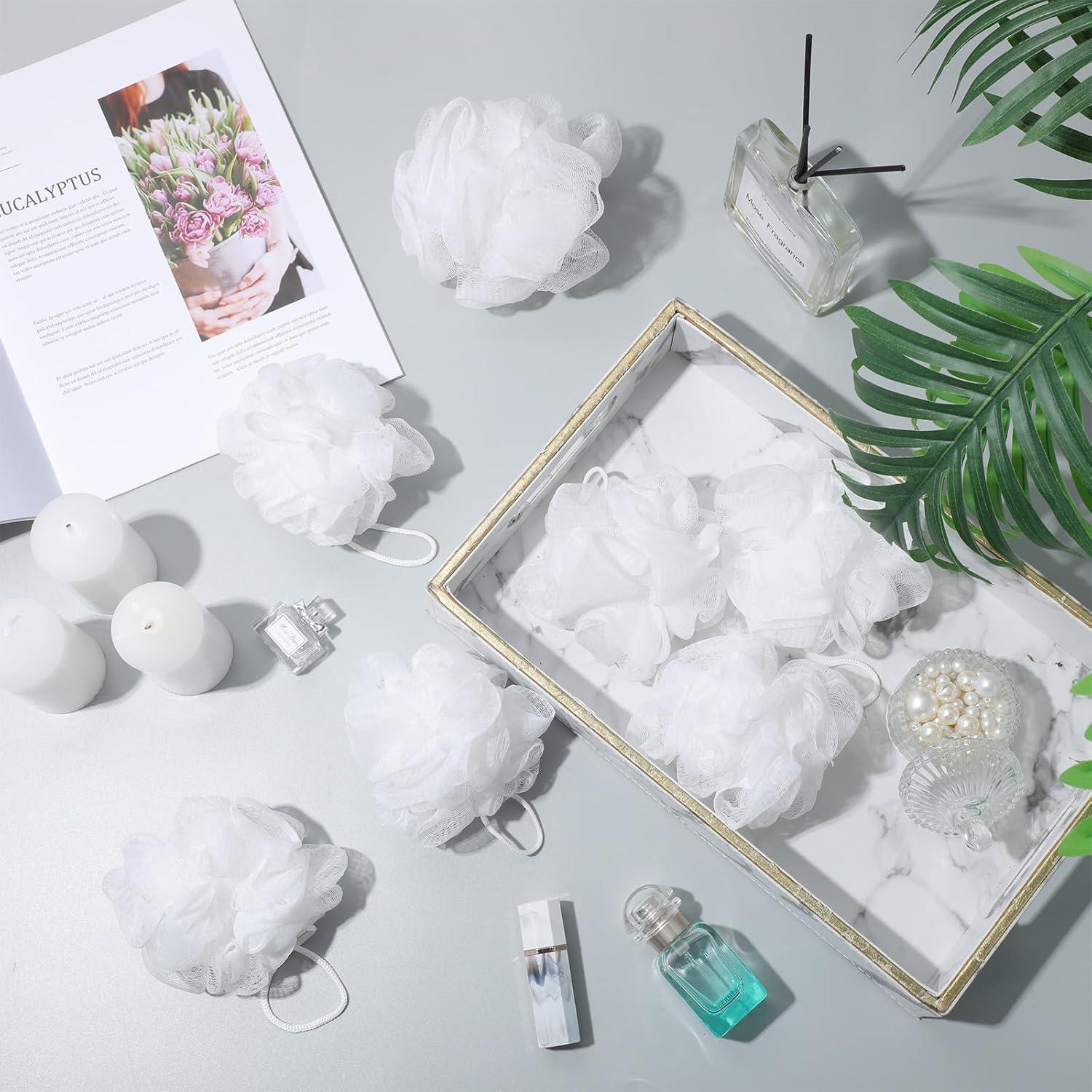 Esponjas de Baño Loofah Sunnyray 200 Pcs Suaves 20g Blancas