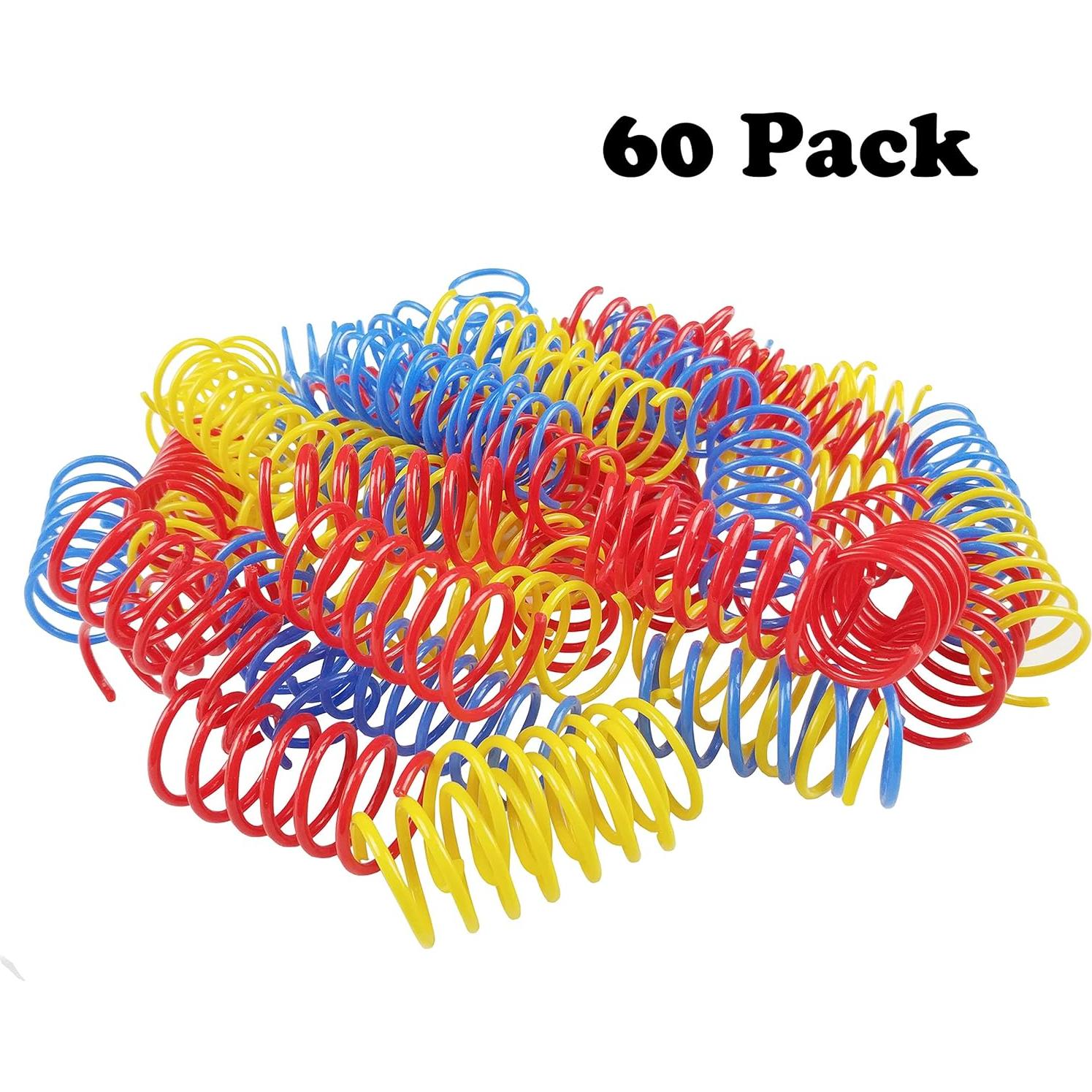 Juguetes para Gatos TAMU - 60 Resortes Coloridos 5.08 cm