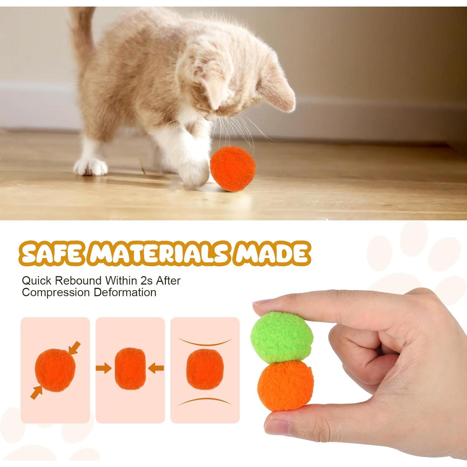 Set de Juguetes para Gatos TEAWOO - 100 Bolas y 2 Lanzadores